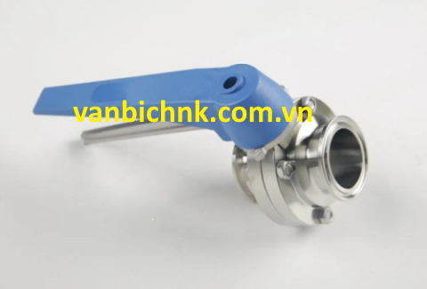 Van bướm inox vi sinh tay kẹp miệng clamp